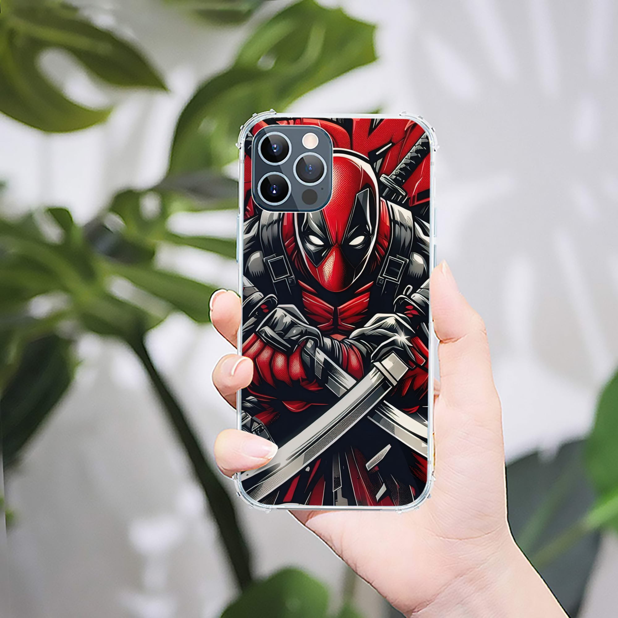 （画像用） Deadpool デッドプール 【iPhone 12シリーズ対応】透明スマホケース（クリアソフトケース）